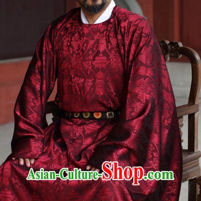 Top Chinese Song Ming Dynasty Clothing and Hat Complete Set for Men