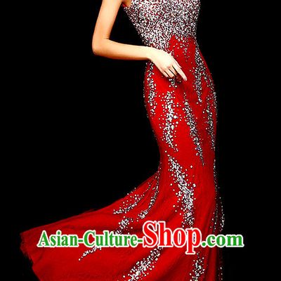 Top Chinese Red Wedding Dresses Evening Dress for Brides