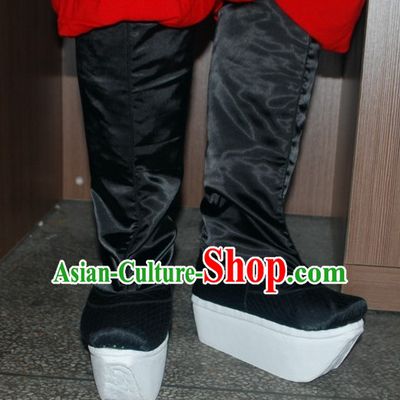 Ancient Chinese Black Offiical Boots Shoes