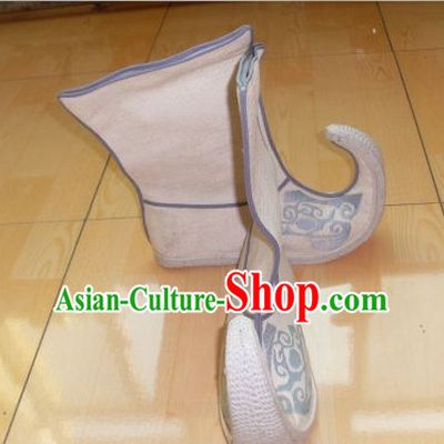 Ancient Chinese Handmade Embroidery Boots Shoes
