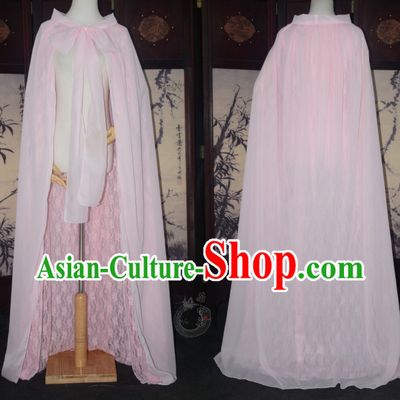 Pink Traditional Chinese Classical Mantle Cape