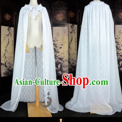 White Traditional Chinese Classical Mantle Cape
