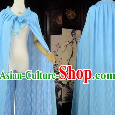 Blue Traditional Chinese Classical Mantle Cape