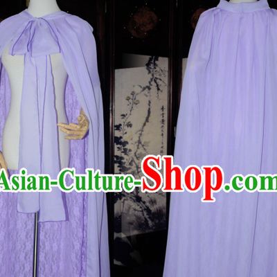 Light Purple Traditional Chinese Classical Mantle Cape