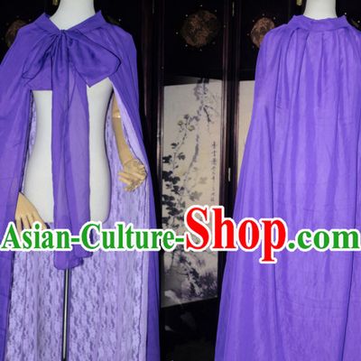 Deep Purple Traditional Chinese Classical Mantle Cape