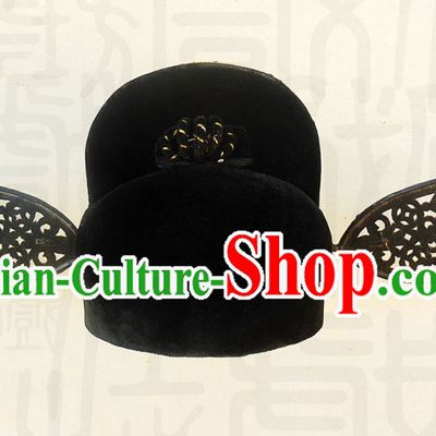 Ancient Chinese Official Black Hat for Men
