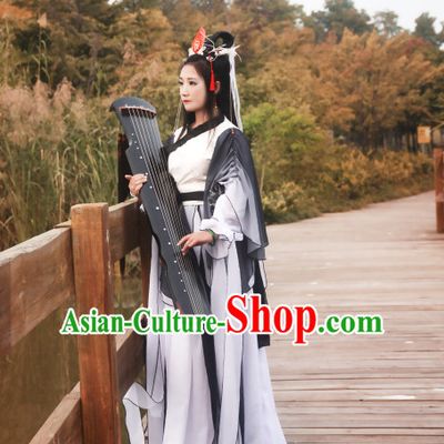 Ancient Chinese Empress Princess Queen Costumes Complete Set for Women or Girls