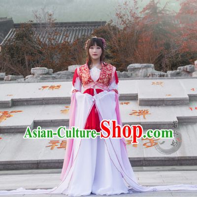 Ancient Chinese Classical Fairy Costume Complete Set for Women or Girls