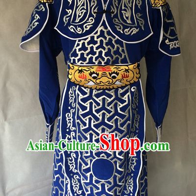Ancient Chinese General Embroidered Opera Costumes Complete Set for Men