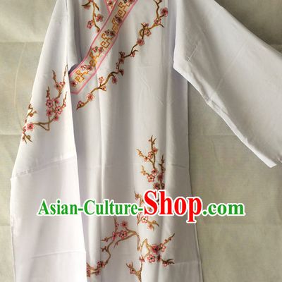 Ancient Chinese Scholar Embroidered Plum Blossom Opera Costumes Complete Set for Men