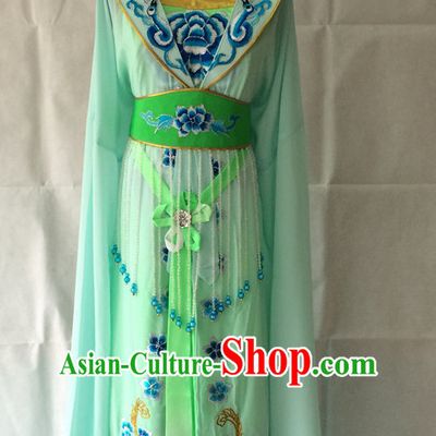Ancient Chinese Opera Embroidered Water Sleeves Costumes Complete Set for Women