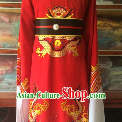 Ancient Chinese Opera Embroidered Dragon Emperor Costumes Complete Set for Men