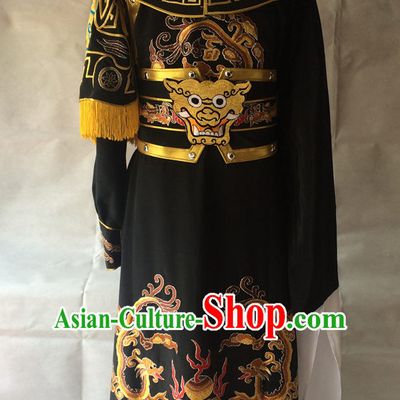 Ancient Chinese Opera Embroidered Dragon General Costumes Complete Set for Men