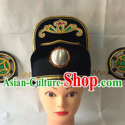 Traditional Chinese Black Official Hat for Men