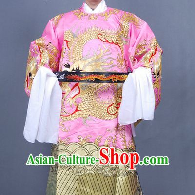 Ancient Chinese Opera Embroidered Dragon Official and Hat Complete Set for Men