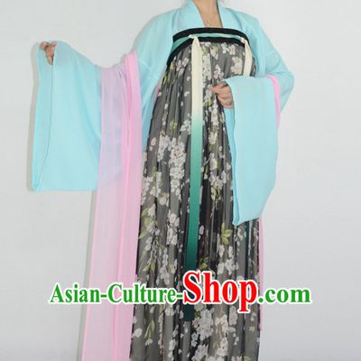 Ancient Chinese Tang Dynasty Ruqun Hanfu Garment and Hair Accessories Complete Set for Women