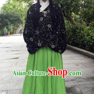 Ancient Chinese Song Dynasty Hanfu Garment Clothing and Hair Accessories Complete Set for Women
