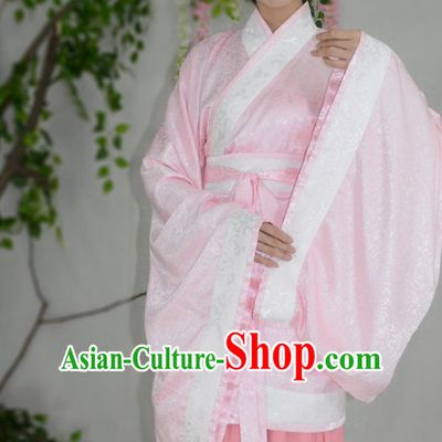 Ancient Chinese Han Dynasty Hanfu Garment Clothing and Hair Accessories Complete Set for Women
