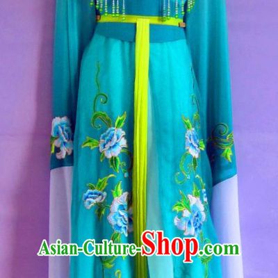 Ancient Chinese Lake Blue Hanfu Dresses Complete Set for Women