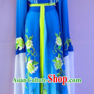 Ancient Chinese Blue Hanfu Dresses Complete Set for Women