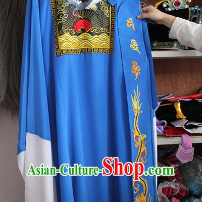 Blue Ancient Chinese Official Costumes Complete Set for Men