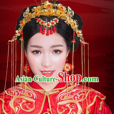Traditional Chinese Brides Wedding Hair Jewelry