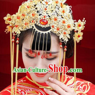 Traditional Chinese Princess Brides Wedding Headwear Phoenix Crown