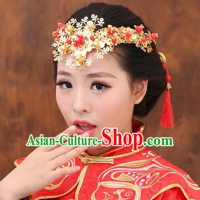 Traditional Chinese Princess Brides Wedding Headwear Phoenix Crown Coronet