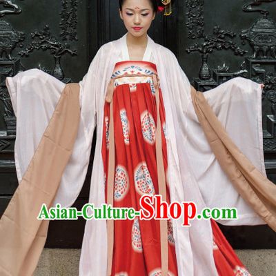 Chinese Tang Dynasty Princess Clothing Hanfu Costume Han Fu Clothing for Sale