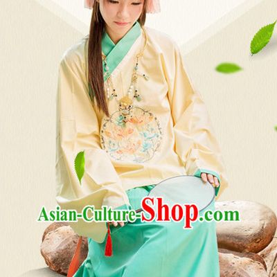 Chinese Ming Dynasty Girls Clothing Hanfu Costume Han Fu Clothing for Sale