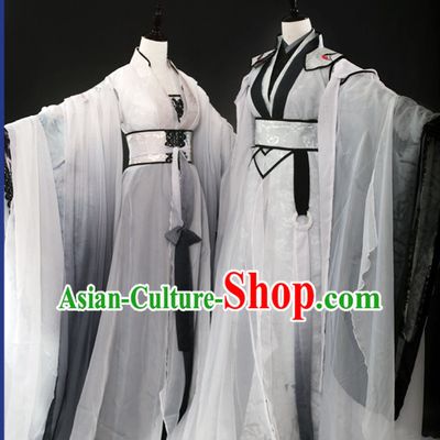 Ancient Chinese Fairy Costumes 2 Complete Sets for Men and Women
