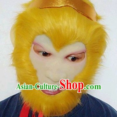 Ancient Chinese Monkey King Fur Mask Sun Wukong Masks