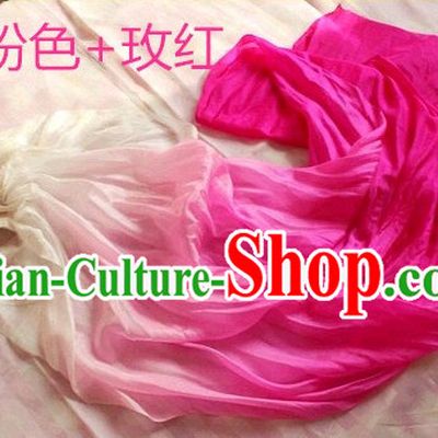 1.5 Meters Long Color Transition Silk Dance Fan