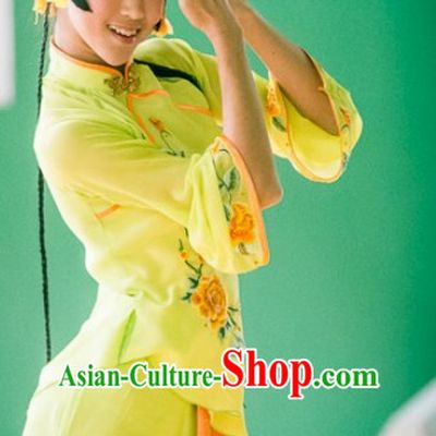Chinese Classical Opera Dance Costume and Headdress Complete Set for Adults Kids Women Girls