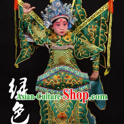 Chinese Classic Peking Opera Costume Beijing Opera Costumes Wusheng Armor Complete Set for Adults Kids Men Boys