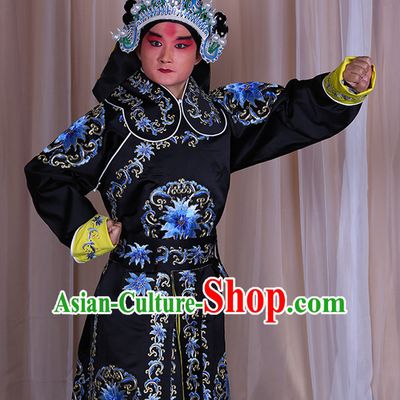Embroidered Chinese Classic Peking Opera Wusheng Costume Beijing Opera Military Character Costumes Complete Set for Adults Kids Men Girls
