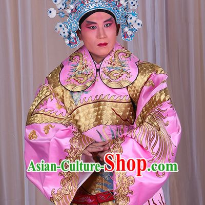 Embroidered Chinese Classic Peking Opera Long Mang Dragon Robe Costume Beijing Opera Costumes Complete Set for Adults Kids Men Boys