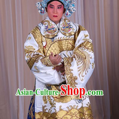 Embroidered Chinese Classic Peking Opera Long Mang Dragon Robe Costume Beijing Opera Costumes Complete Set for Adults Kids Men Boys