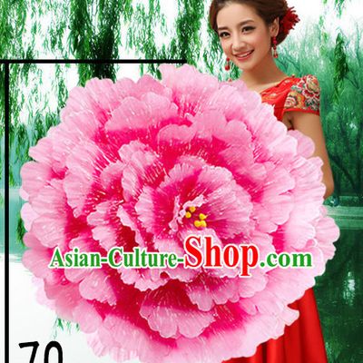 27.5 Inches Professional Stage Performance Peony Flower Umbrella