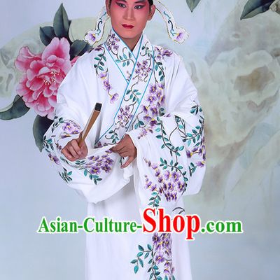 Top Embroidered Chinese Classic Peking Opera Young Scholar Costume Beijing Opera Robe Costumes Complete Set for Adults Kids