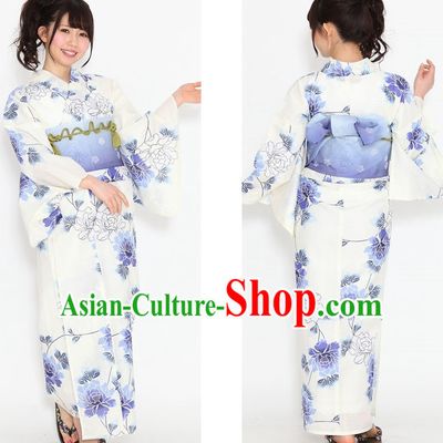 Top Authentic Traditional Japanese Kimonos Kimono Dress Yukata Clothing Robe Garment Complete Set for Women Ladies Girls