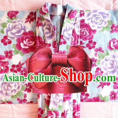 Top Authentic Traditional Japanese Kimonos Kimono Dress Yukata Clothing Robe Garment Complete Set for Women Ladies Girls