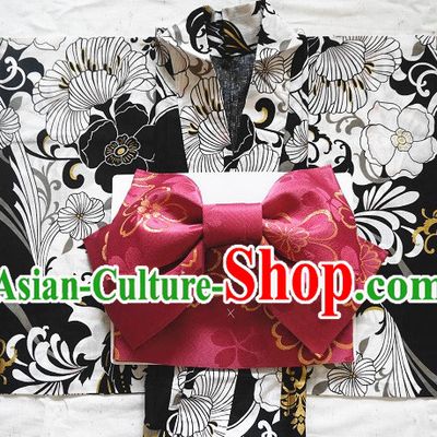 Top Authentic Traditional Japanese Kimonos Kimono Dress Yukata Clothing Robe Garment Complete Set for Women Ladies Girls