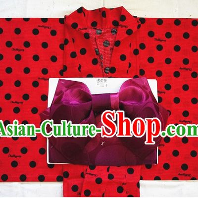 Traditional Japanese Kimono Fashion Furisode Yukata Clothing Robe Dress online Complete Set for Women