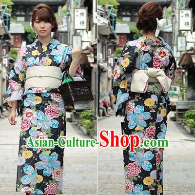 Top Authentic Traditional Japanese Kimonos Kimono Dress Yukata Clothing Robe online Complete Set for Women