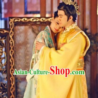 Ancient Chinese Tang Dynasty Emperor Dragon Costumes for Men