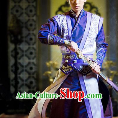 Ancient Chinese Embroidered Prince Swordsman Clothing
