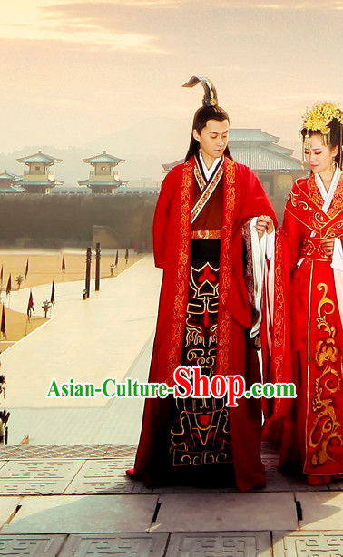 Ancient Chinese Emperor Wedding Dress for Men