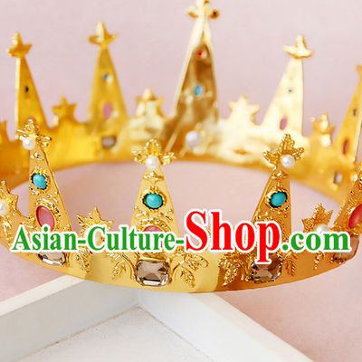 Romantic Bridal Princess Royal Crown Hair Accessories Hair Jewelry