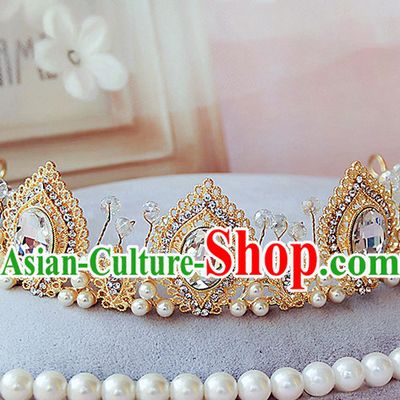 Romantic Bridal Princess Royal Crown Hair Accessories Hair Jewelry